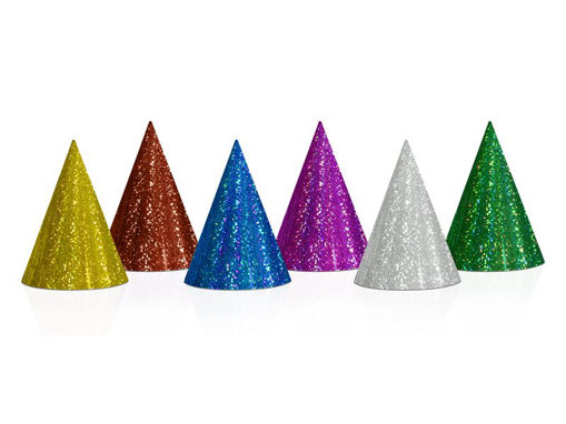 Picture of PARTY HATS HOLOGRAPHIC 16CM - 20 PACK